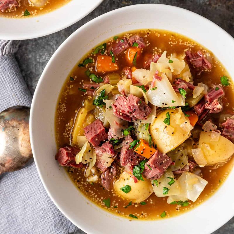 Corned Beef Cabbage Soup