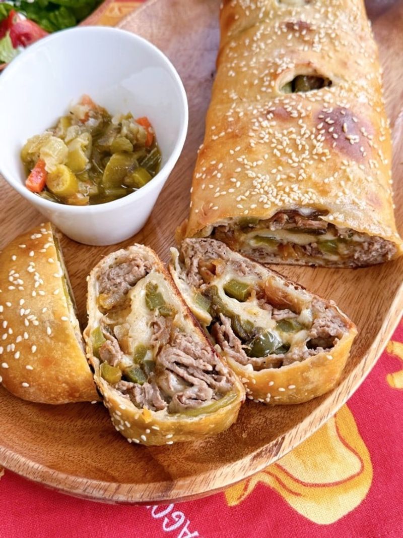 Sausage, Peppers, and Provolone Loaf