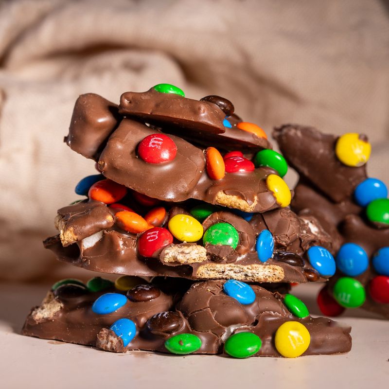 M&M Pretzel Clusters