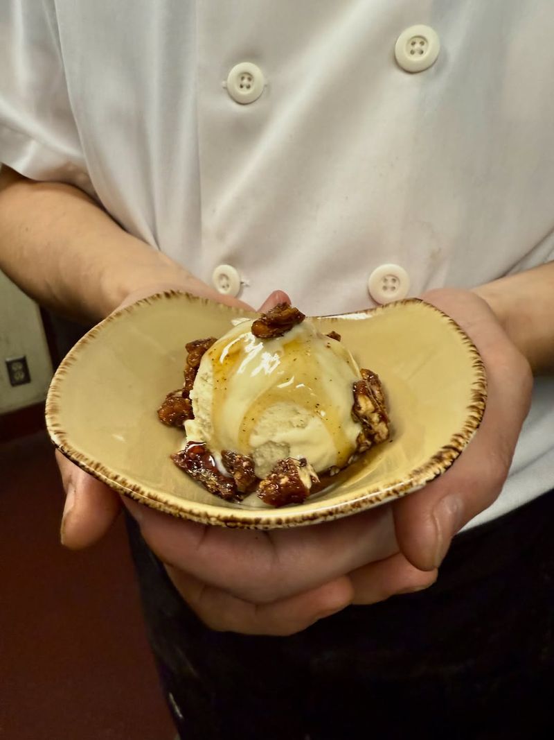 Blue Cheese Ice Cream With Walnut Brittle