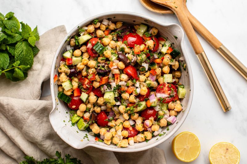 Mediterranean Chickpea Salad Plate