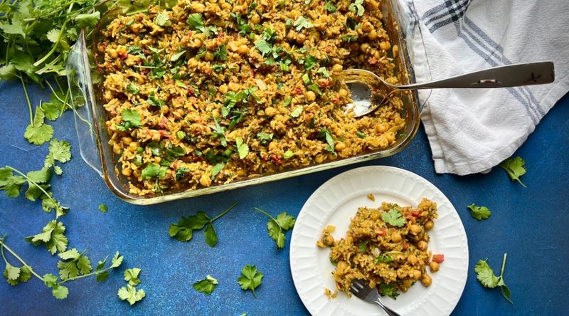 Chickpea Tikka Bake