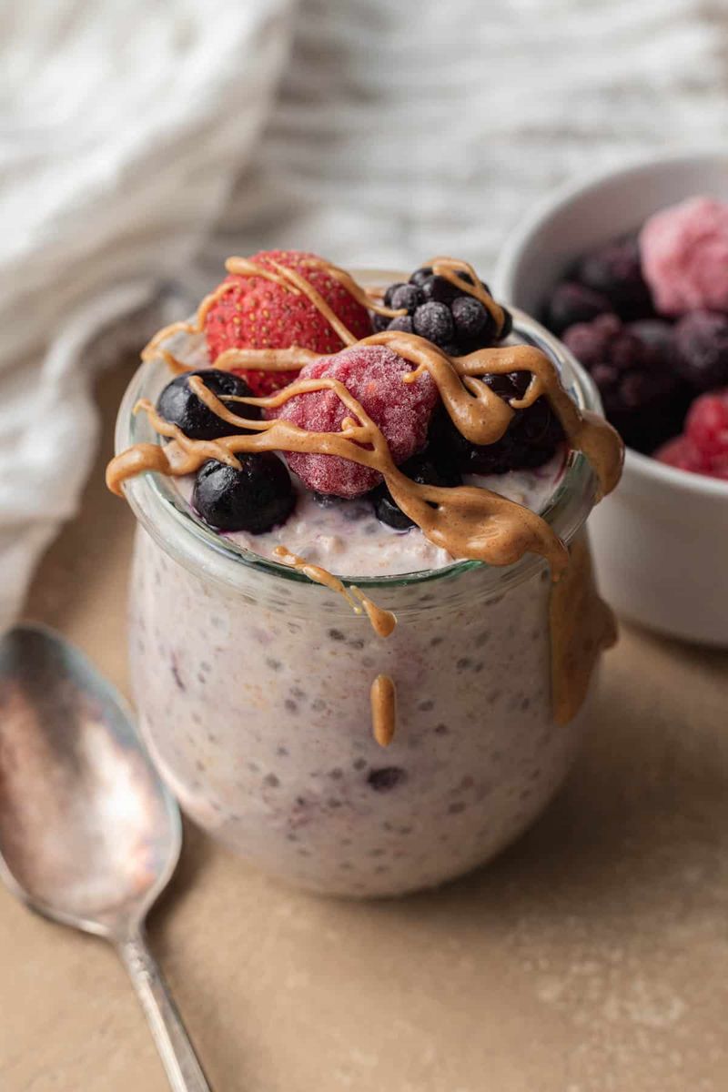 Homemade breakfast “protein” parfait