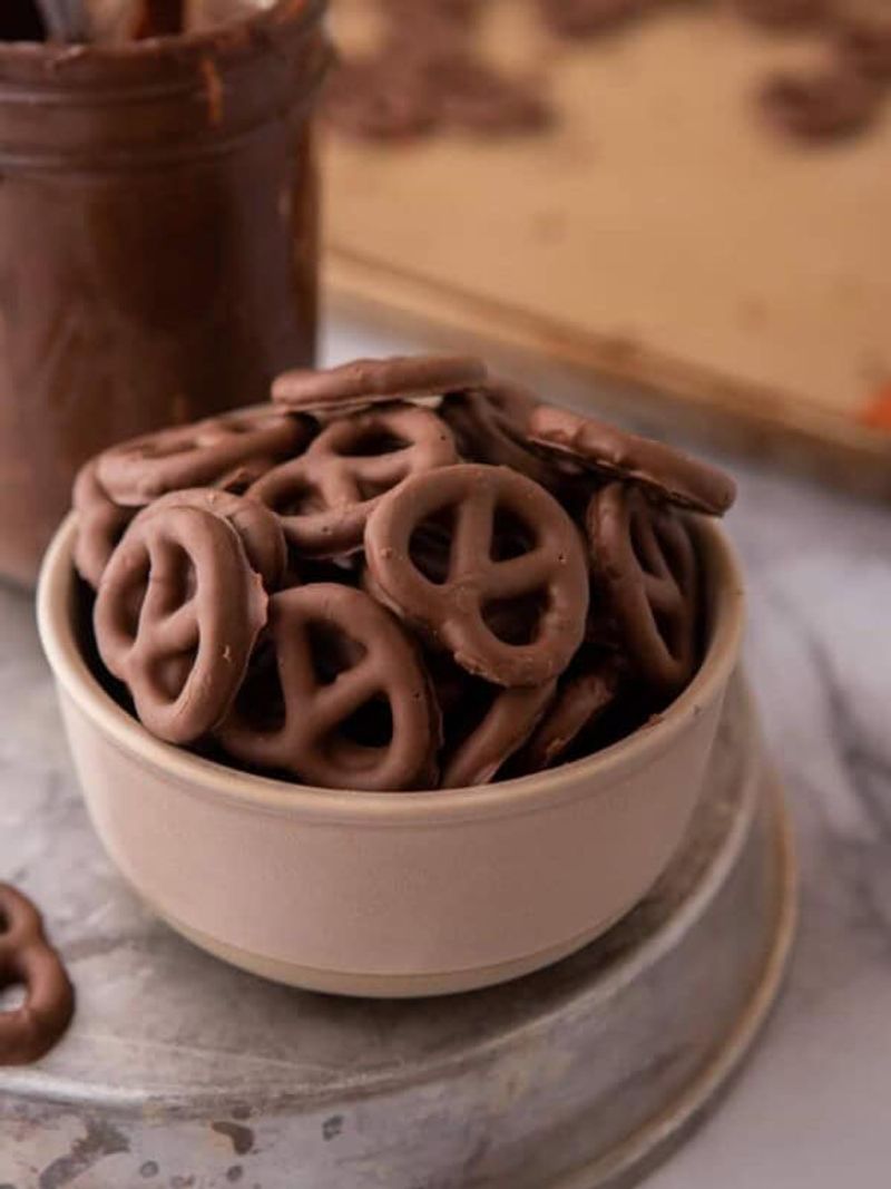 Chocolate-covered pretzels
