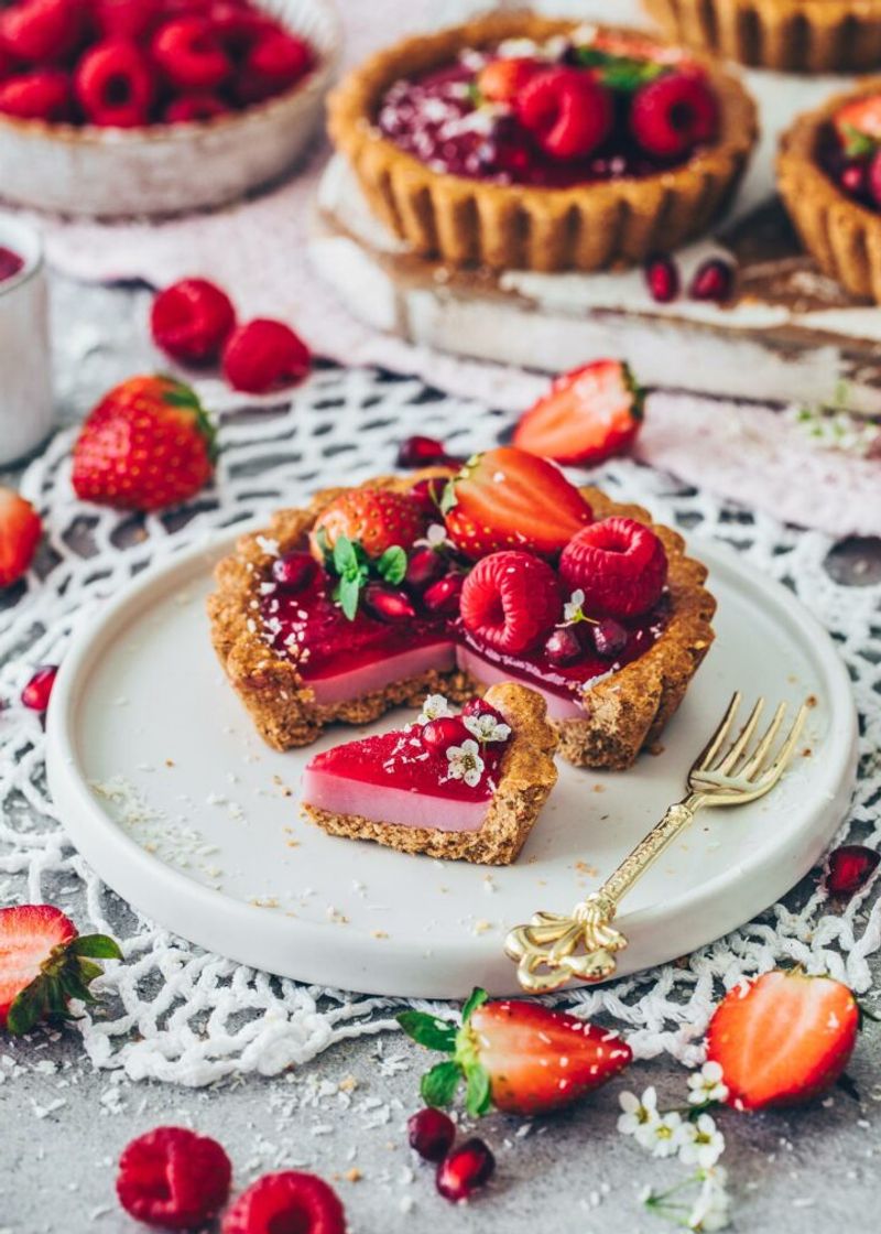 Raspberry Oat Crust Tartlets