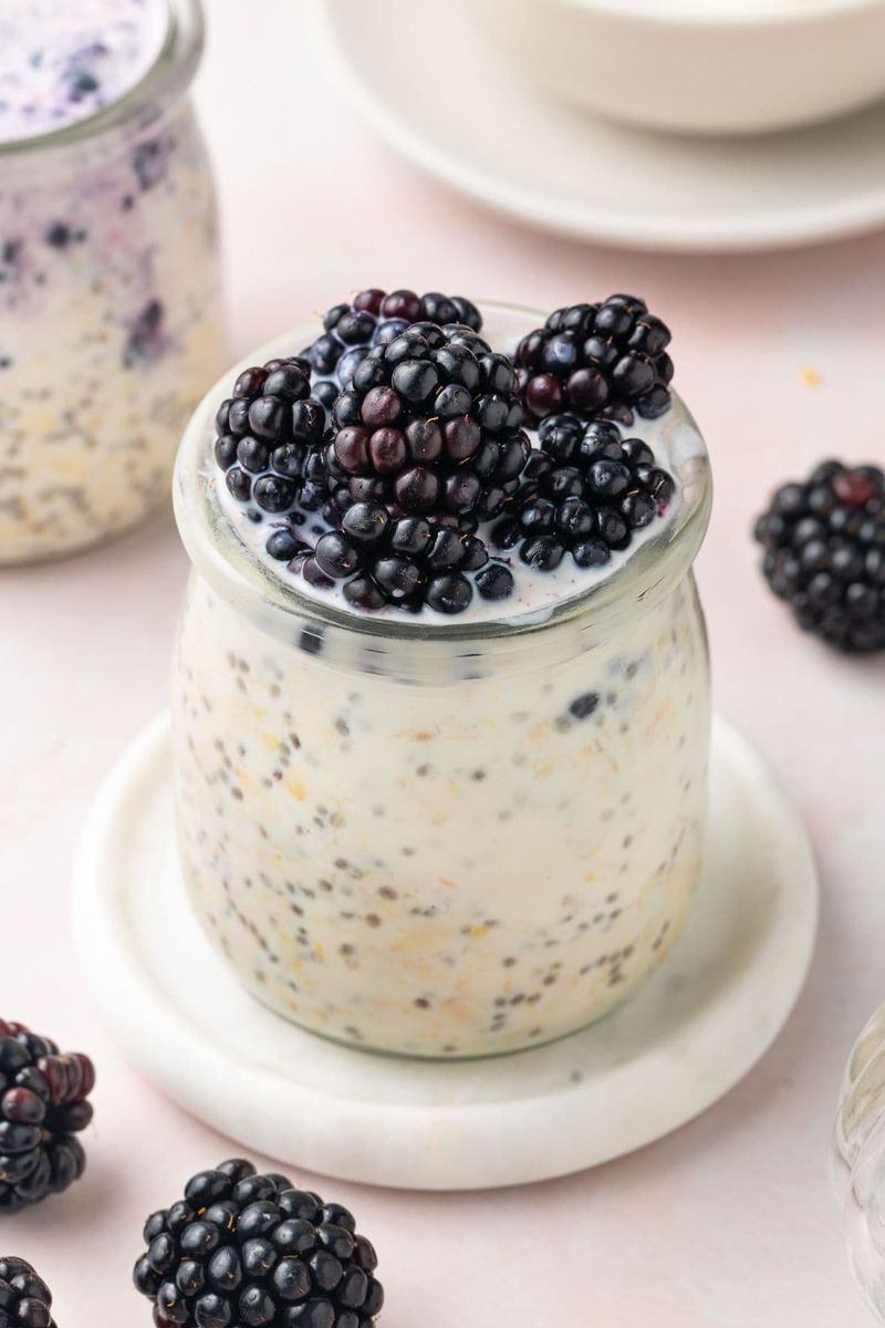 Blackberry Coconut Overnight Oats