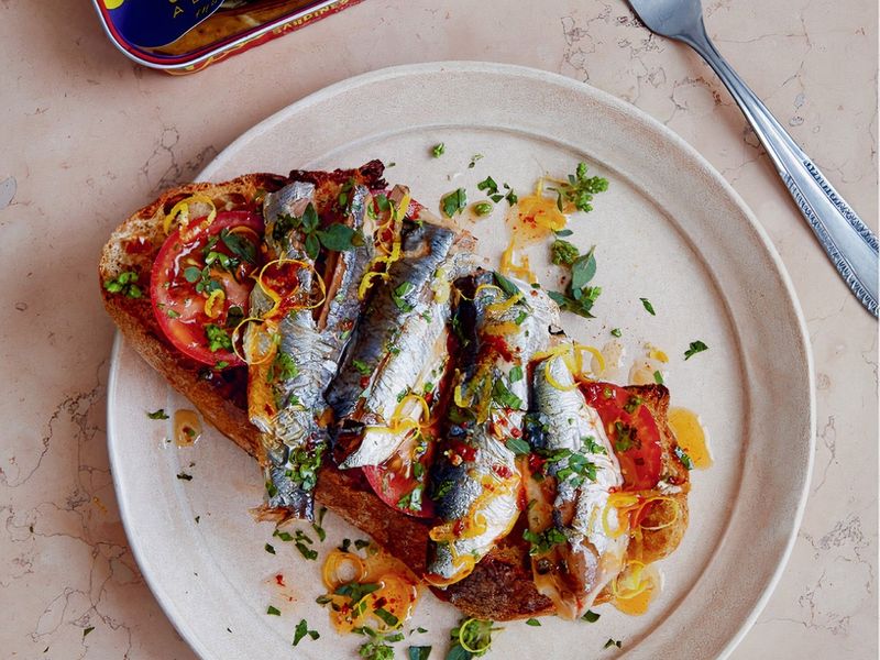 Day 19 - Sardines on Toast with Lemon and Herbs