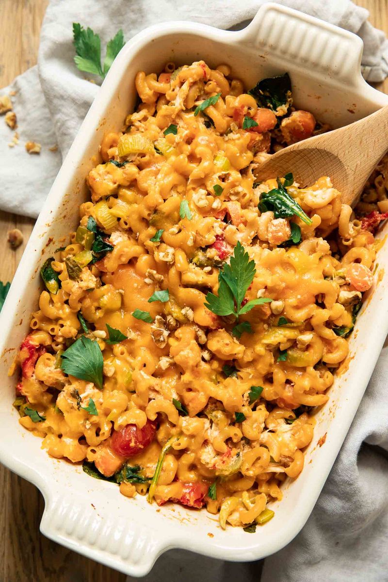 Buffalo Chicken Pasta Bake