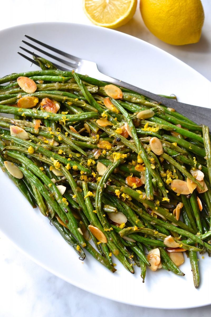 Roasted Green Beans With Toasted Almonds