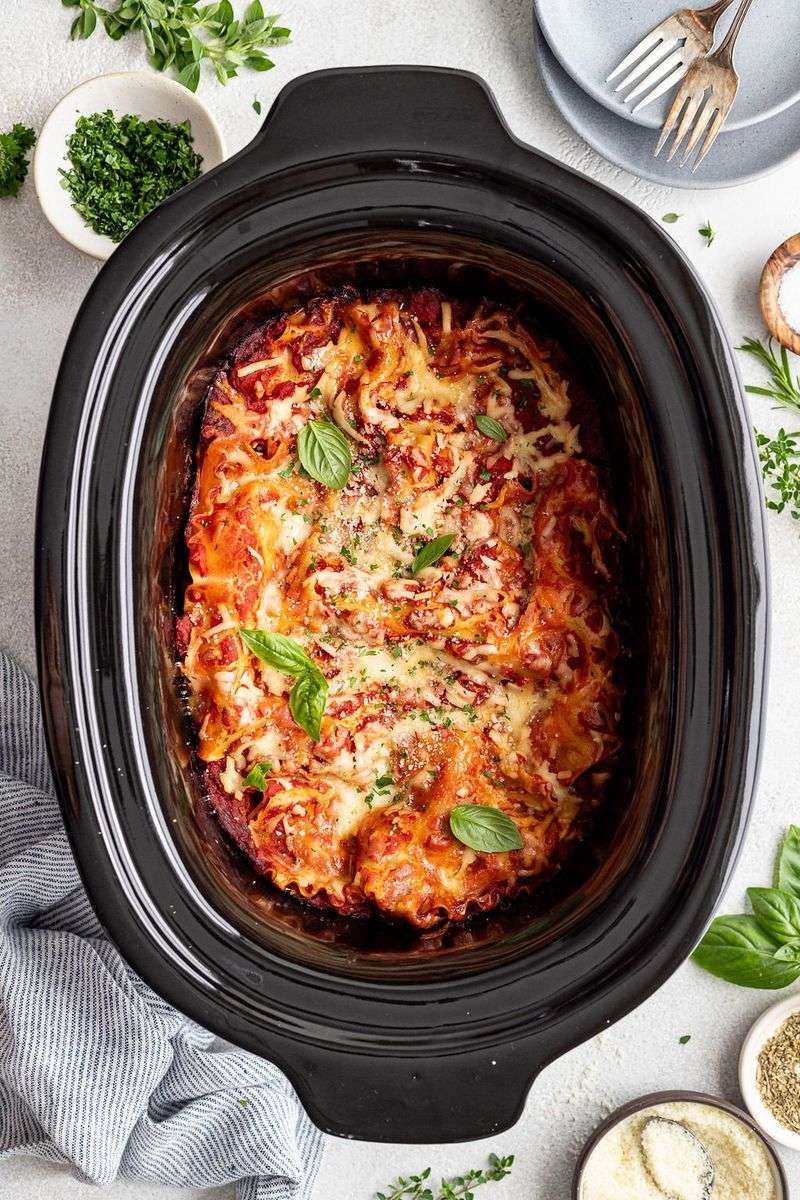 Slow Cooker Lasagna (Layered)