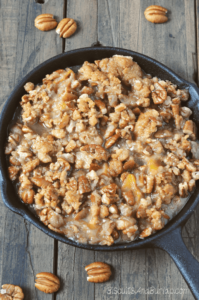 Pecan Pie Crumble Skillet