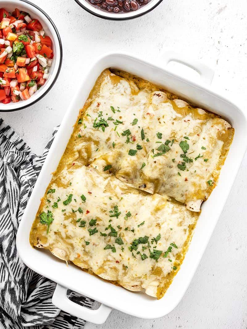 Green Chile Chicken Enchiladas
