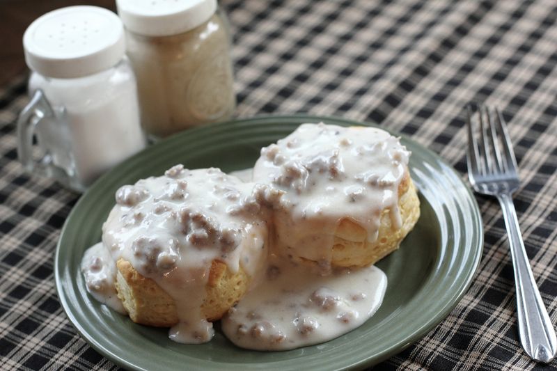 Sausage Gravy and Biscuits (Indiana)