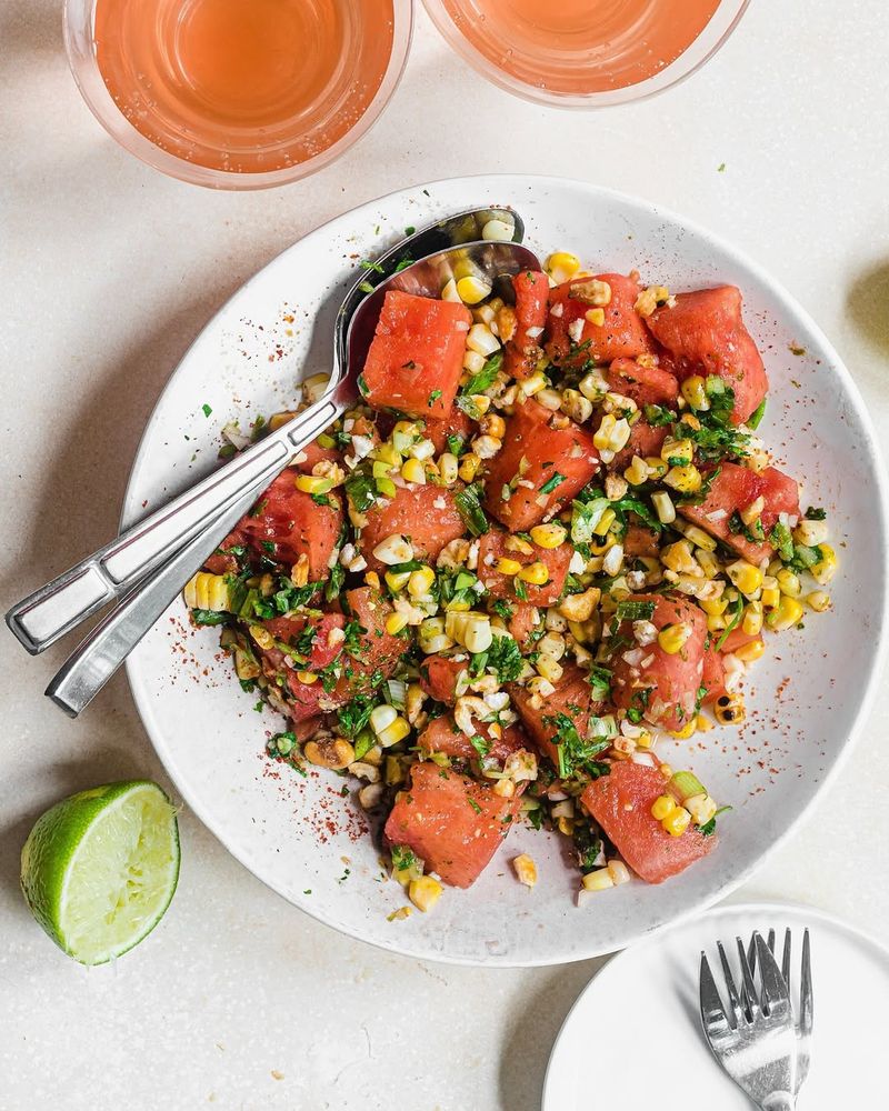 Corn And Watermelon Salad