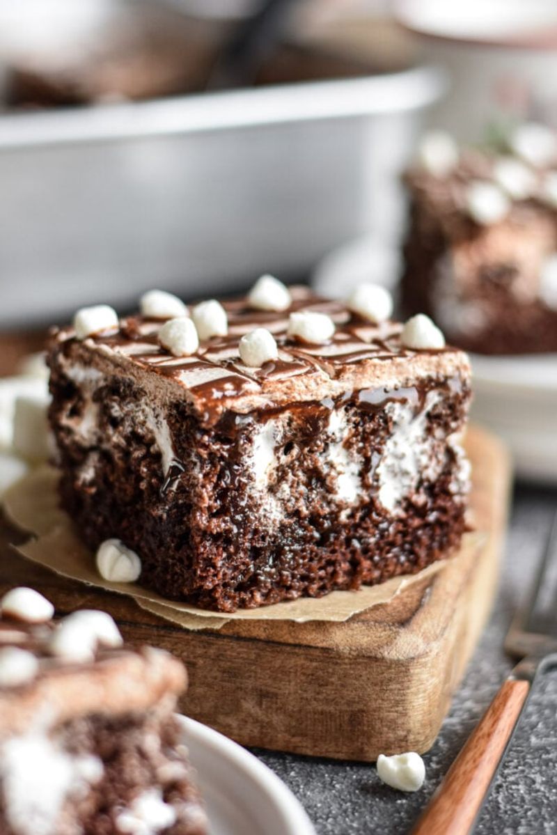 Marshmallow Poke Cake