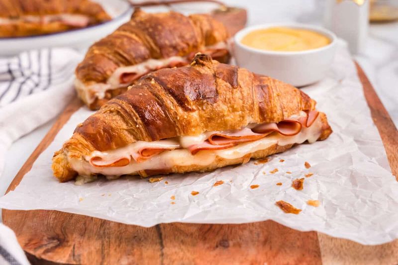 Ham and Cheese Croissant Melts