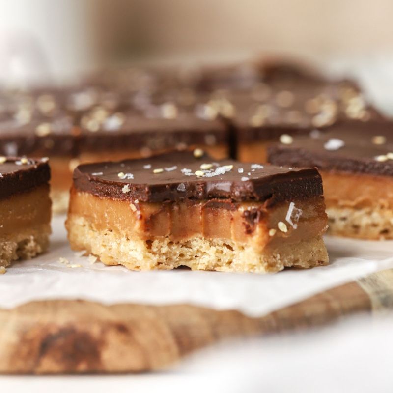Salted Tahini Caramel Bars