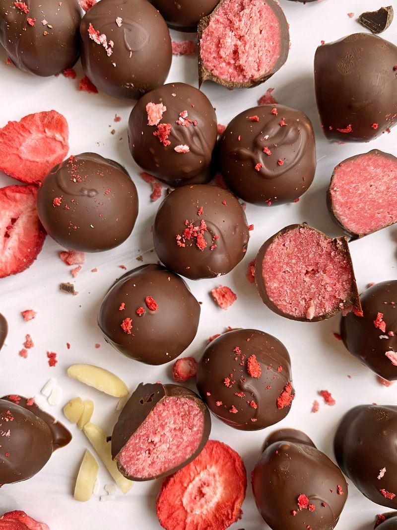 Chocolate-Covered Strawberry Truffles