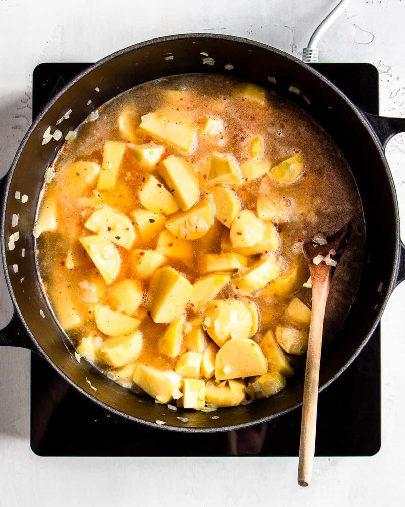 Potato soup with almost nothing in it