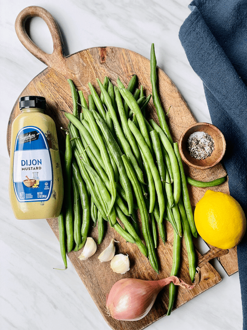 Dijon green beans with shallots