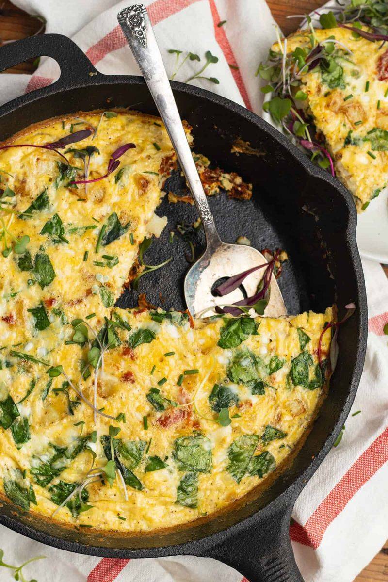 Savory Cottage Cheese Herb Frittata