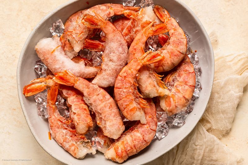 Cooked shrimp and shellfish