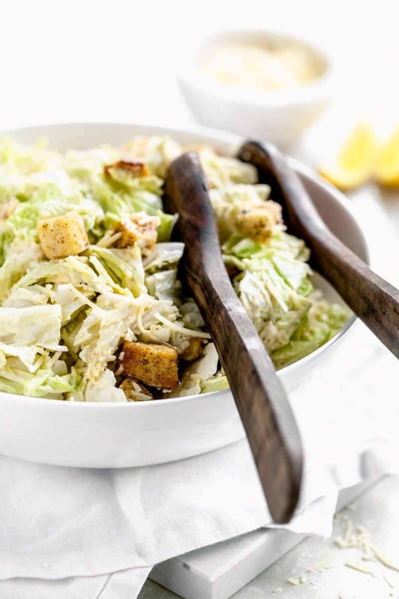 Caesar-Style Cabbage Salad