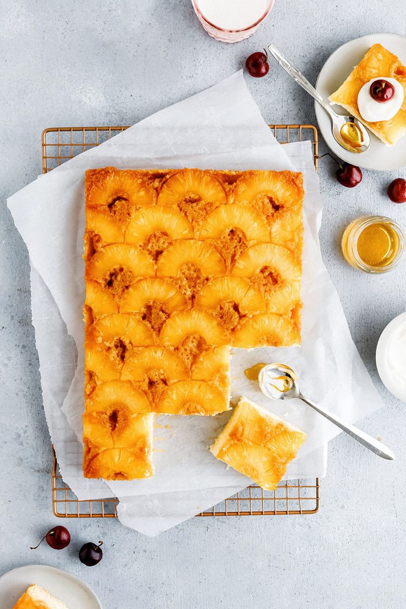 Pineapple Upside-Down Sheet Cake