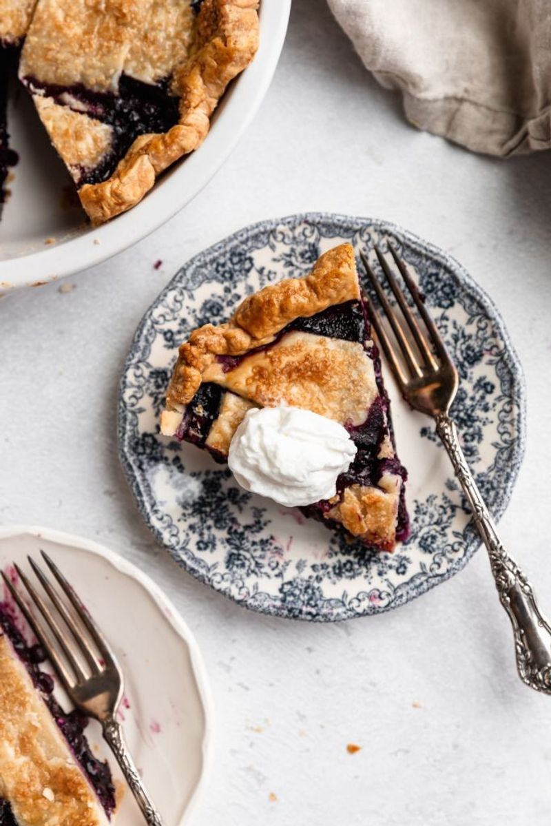 Blueberry Pie With Wild Maine Berries