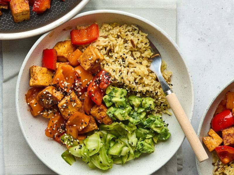 Spicy Korean-Style Tofu Bowls