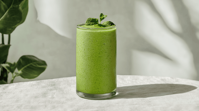 Spinach + arugula green smoothie (water-based)