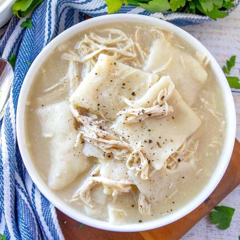 Chicken and dumplings (old-school style)