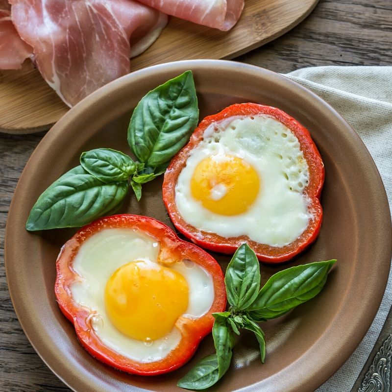 Baked Egg-in-Pepper Rings
