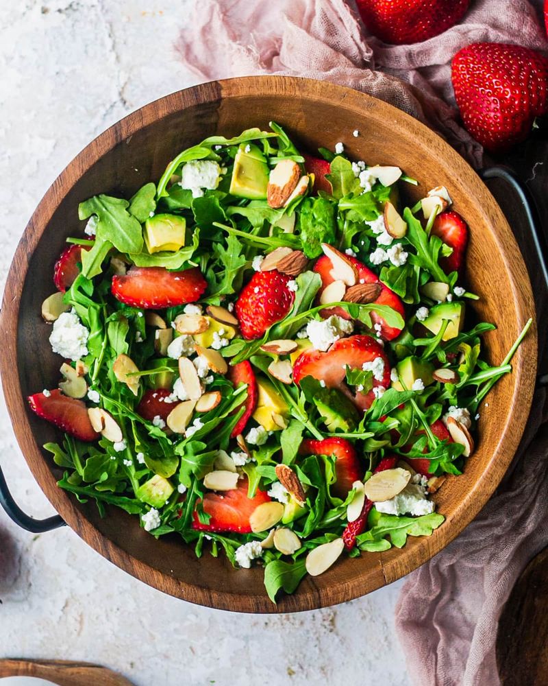 Arugula, Strawberry, and Goat Cheese Salad