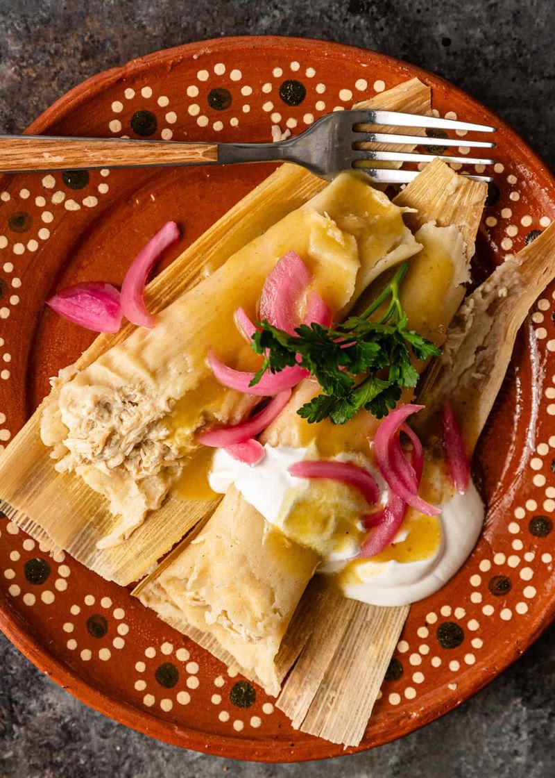 Tamales Verdes de Pollo