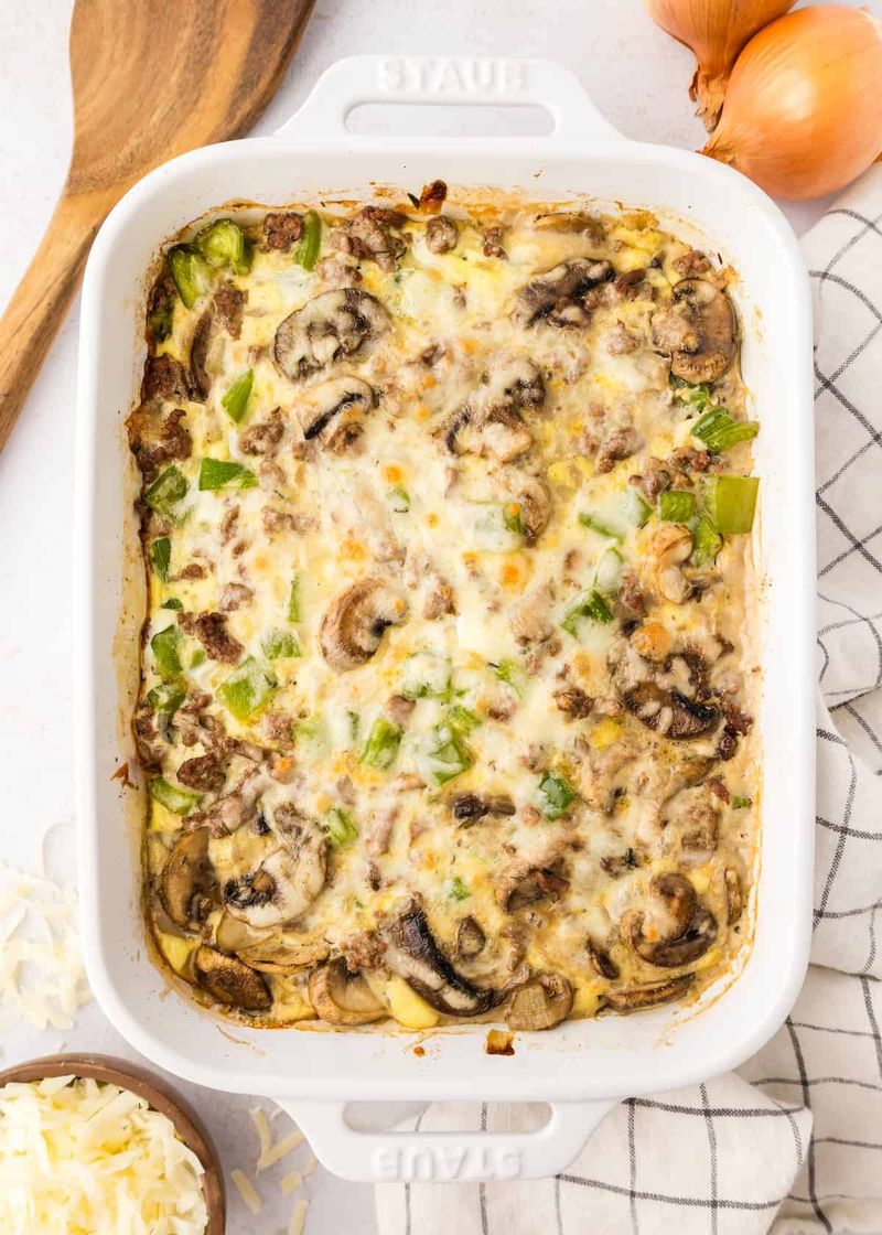 Philly Cheesesteak Casserole