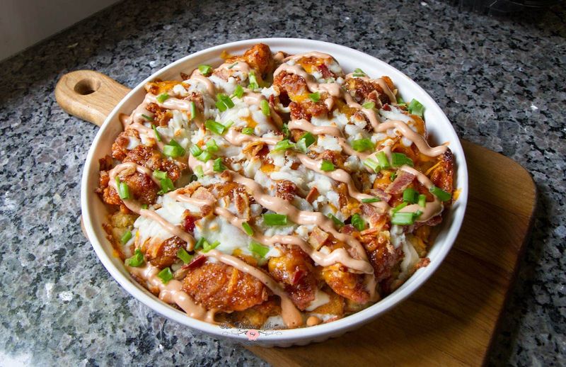 BBQ Chicken Tater Tot Casserole