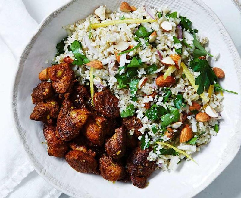 Moroccan Spiced Chicken with Cauliflower Couscous