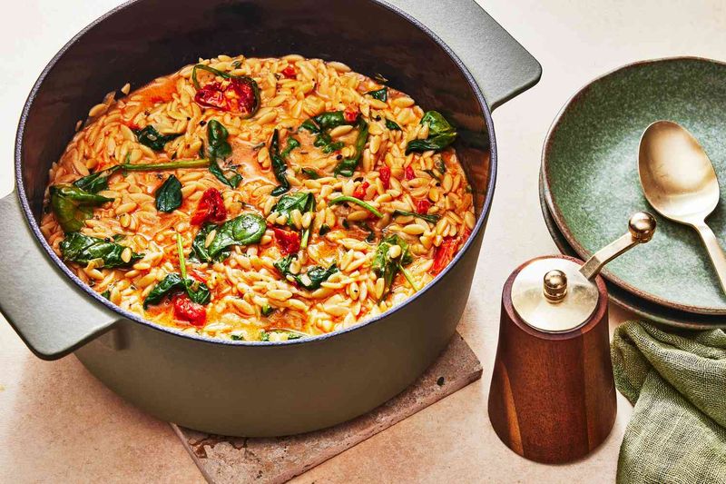 Tomato Orzo Skillet