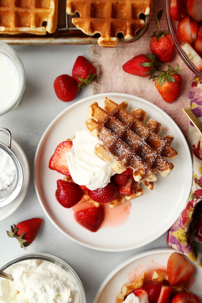 Strawberry Shortcake Waffles