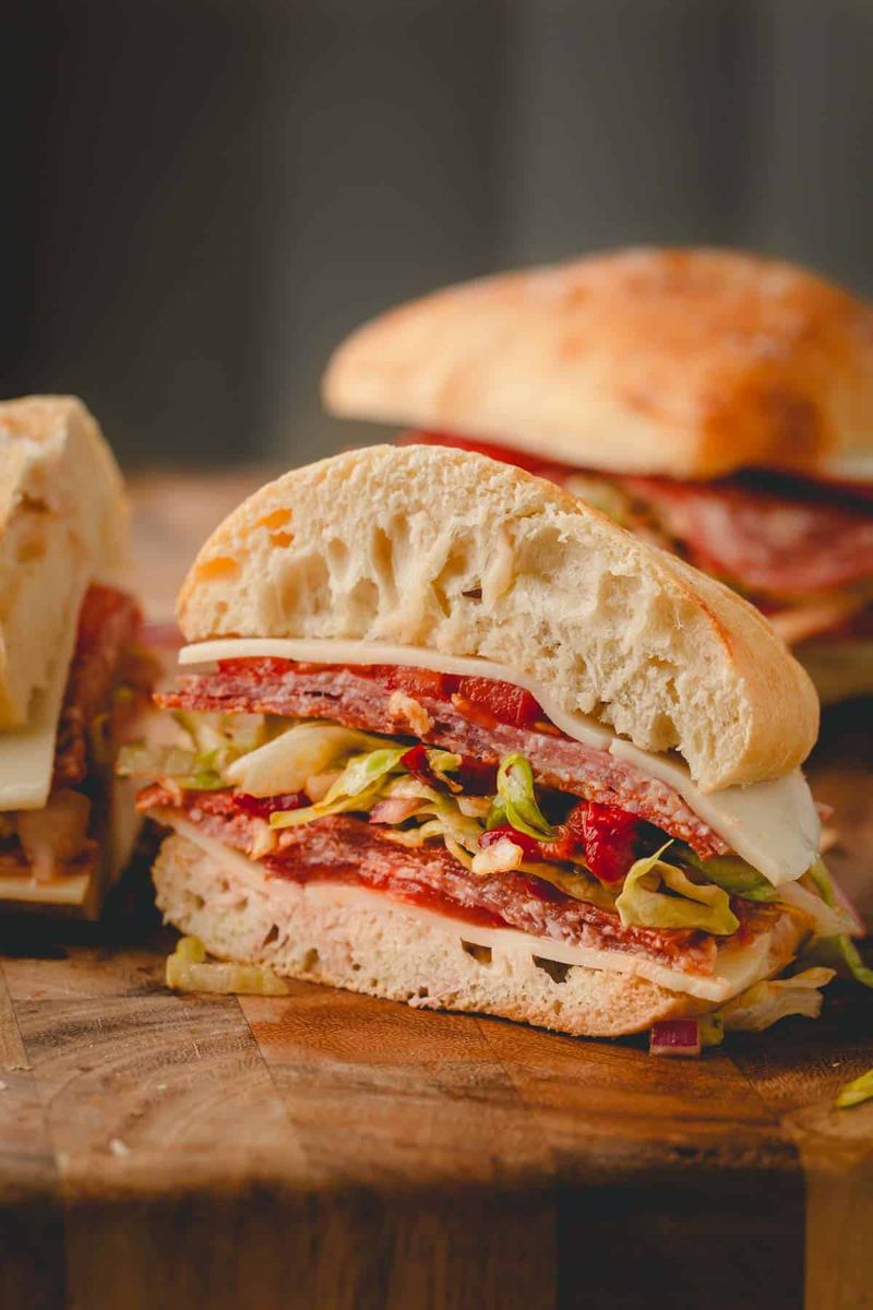 Salami, Provolone, Olives, Mayo, and Bread