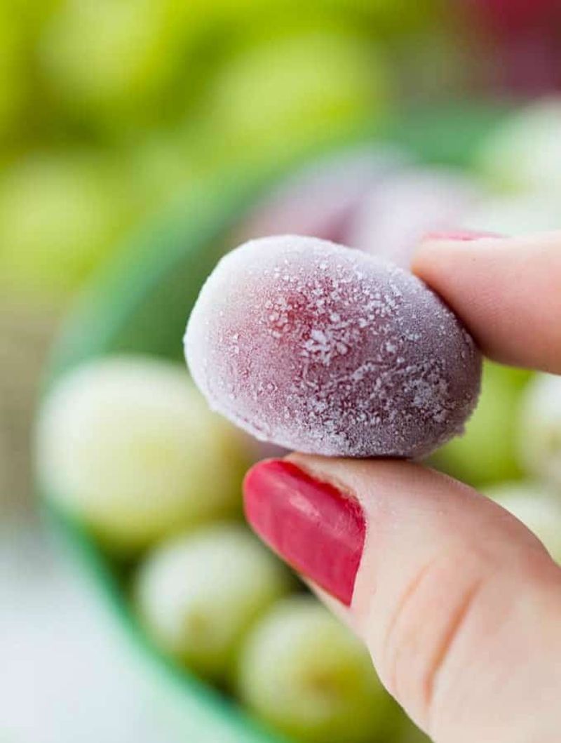 Frozen grapes