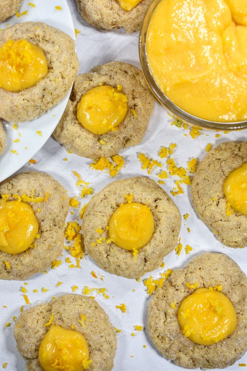 Orange Creamsicle Thumbprint Cookies