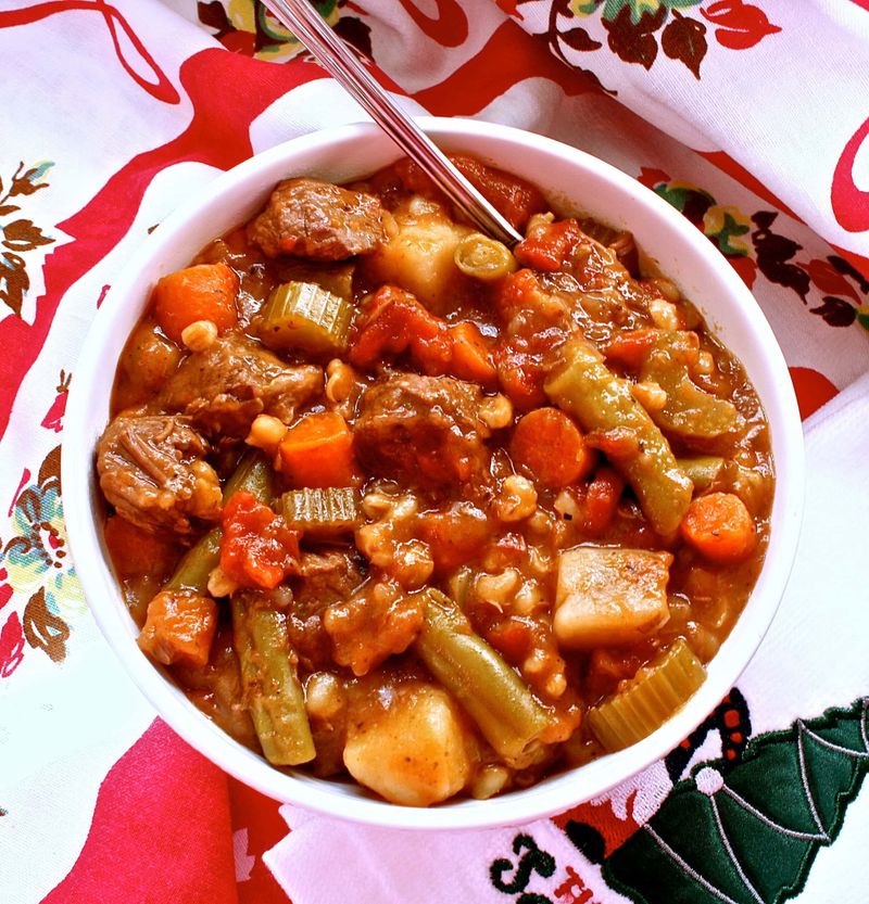 Beef Stew with Barley and Turnips