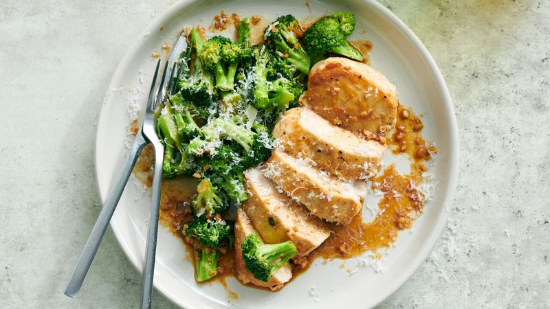 Garlic Parmesan Chicken and Broccoli