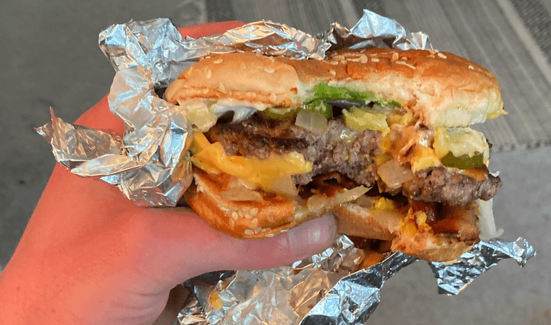 Five Guys Little Hamburger With Free Toppings