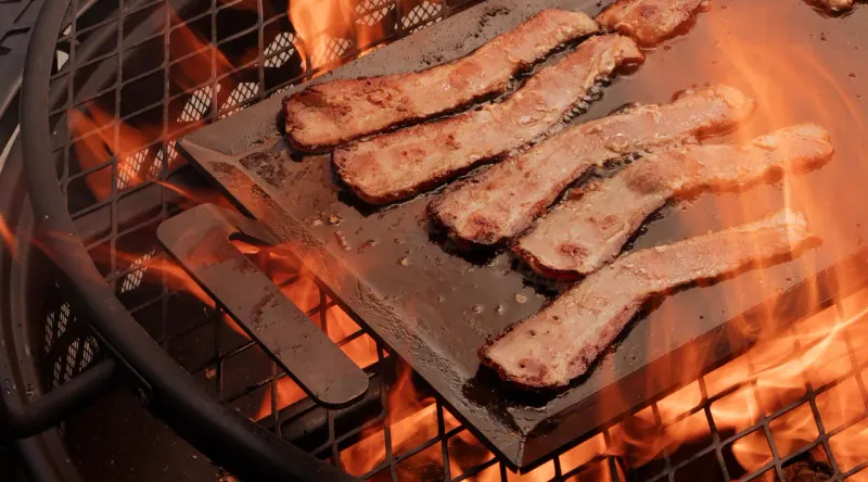 Spray the rack lightly first