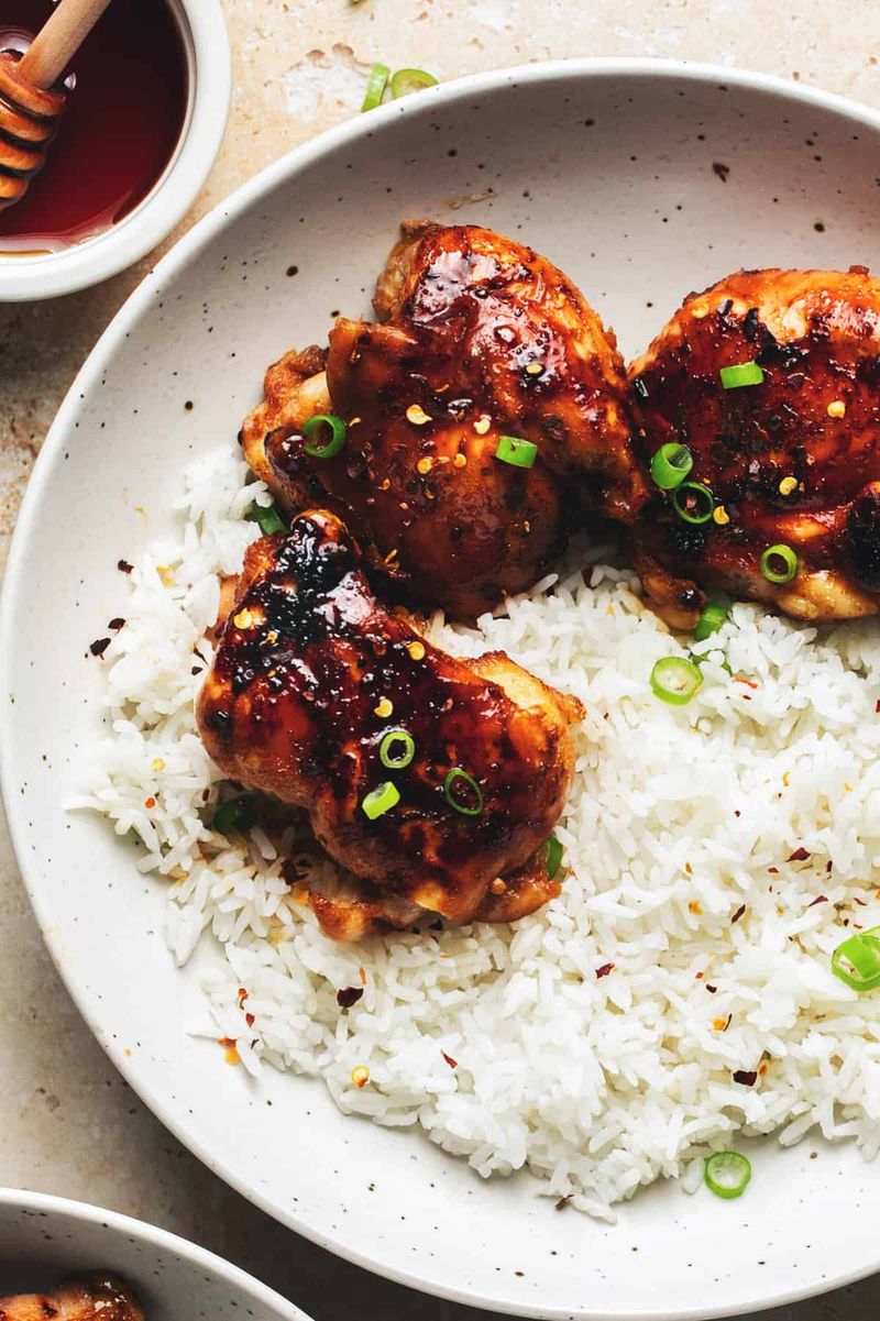 Spicy Honey Garlic Chicken Thighs