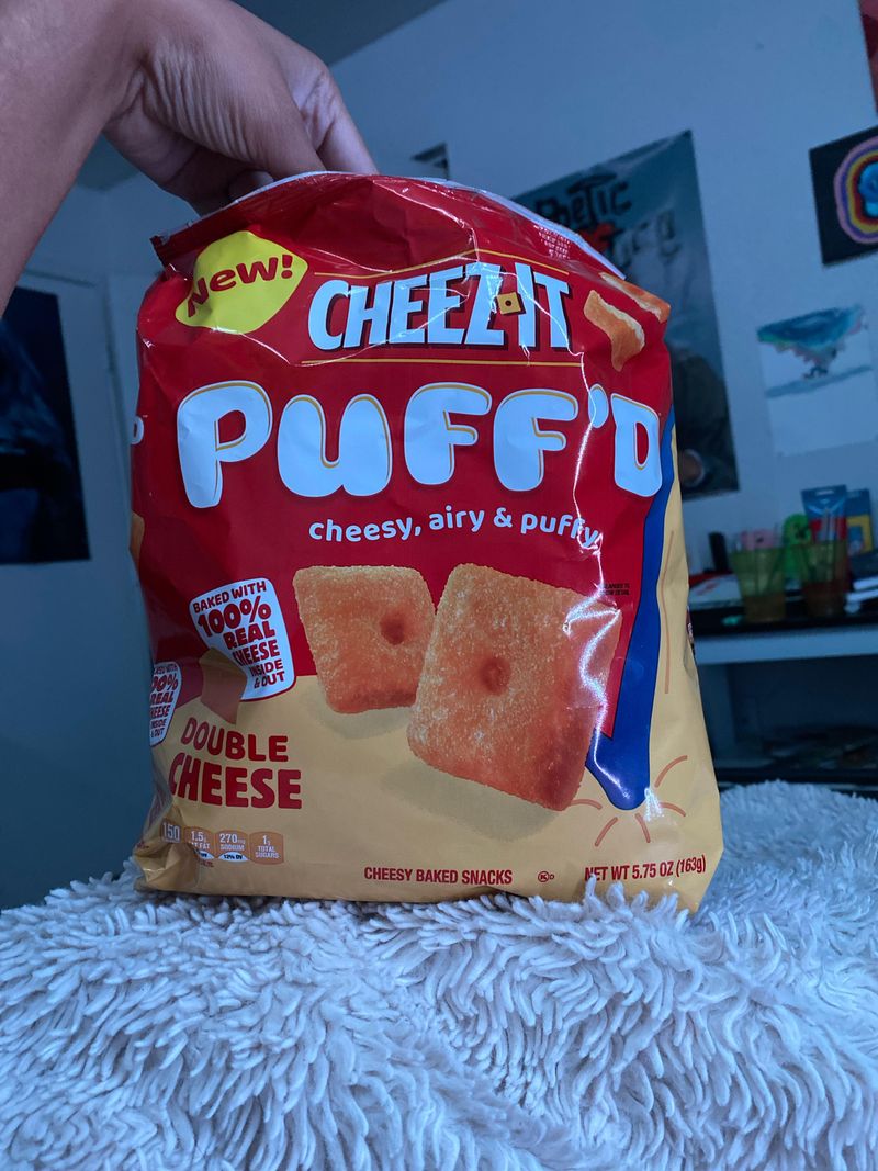 Packaged cheese snacks and puffs