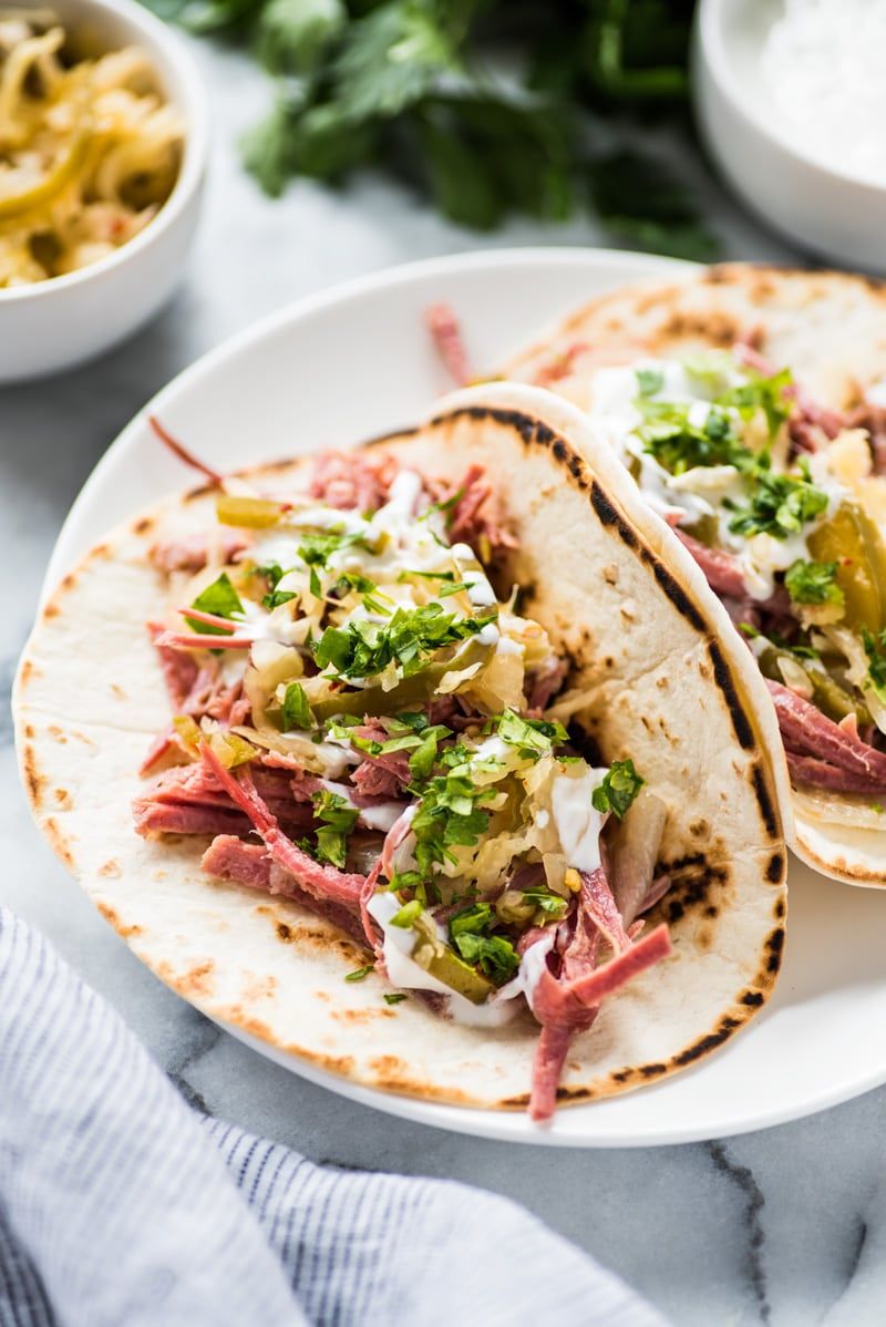 Corned Beef Breakfast Tacos
